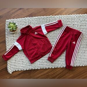 Adidas Tricot Matching Burgundy Set Kids Tracksuit 9 Months